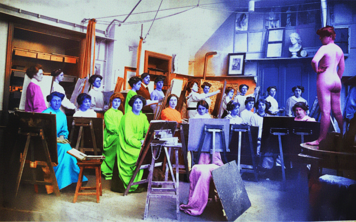 Archives école des beaux-arts de Nantes, atelier Emmanuel Fougerat, 1938. Im. Christophe Cathalo