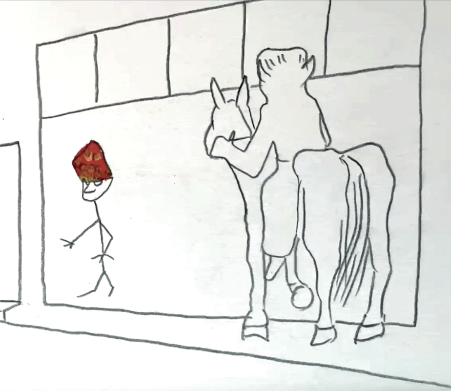 Charles Meek, A Man in Another Country Buys a Hat, 2024. 