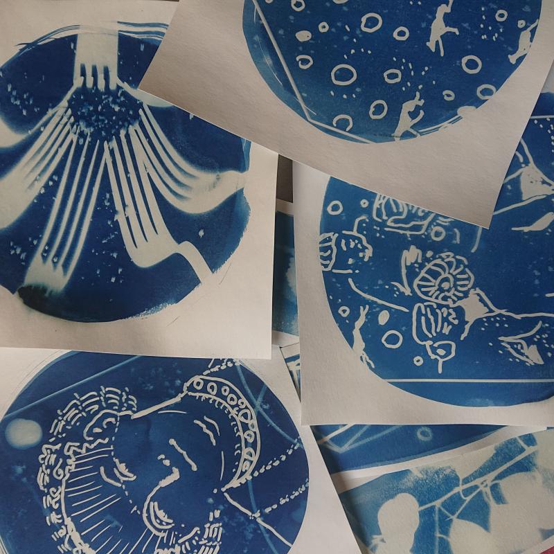 Pochoirs et Cyanotype SN