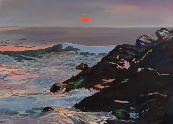 Cours peinture_Coucher de soleil volé