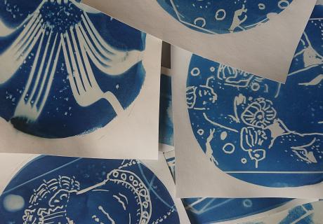 Pochoirs et Cyanotype SN
